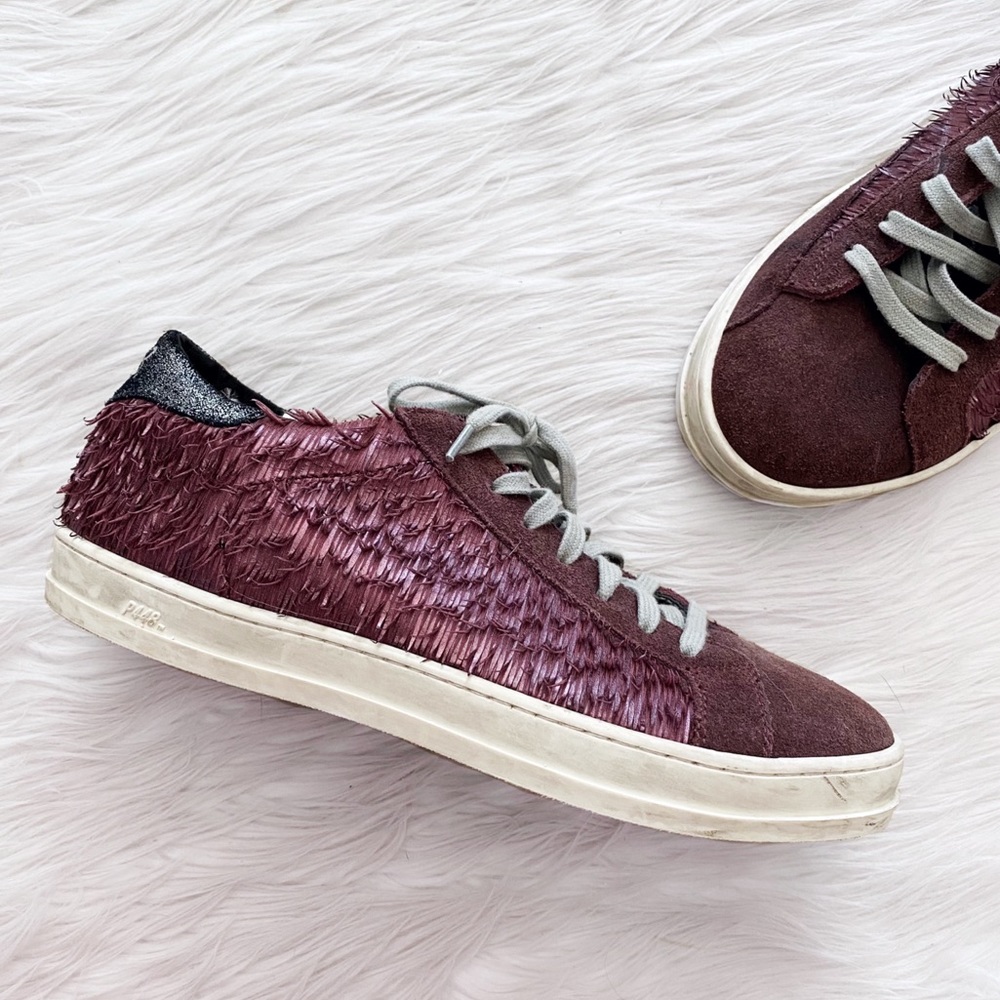 P448 John Textured Purple Plum Sneakers